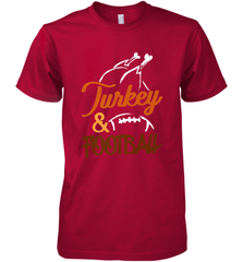 Turkey And Football Thanksgiving Day Football Fan Holiday Men's Premium T-Shirt Men's Premium T-Shirt - FordPhuMy