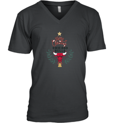 NBA Chicago Bulls Logo merry Christmas gilf Men's V-Neck
