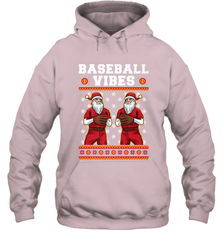 Baseball Vibes Christmas Baseball Player Santa Gift Holiday Hooded Sweatshirt Hooded Sweatshirt - FordPhuMy