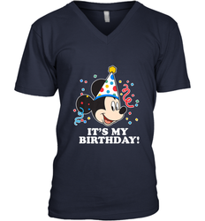Disney Mickey Mouse It�s My Birthday Men's V-Neck