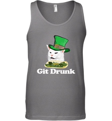 Git Drunk Funny Arguing Cat Meme St Patricks Day Men's Tank Top Men's Tank Top - FordPhuMy