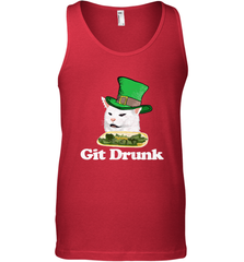 Git Drunk Funny Arguing Cat Meme St Patricks Day Men's Tank Top Men's Tank Top - FordPhuMy