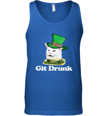 Git Drunk Funny Arguing Cat Meme St Patricks Day Men's Tank Top Men's Tank Top - FordPhuMy
