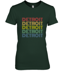 Vintage 1980s Style Detroit Michigan Women's Premium T-Shirt Women's Premium T-Shirt - FordPhuMy
