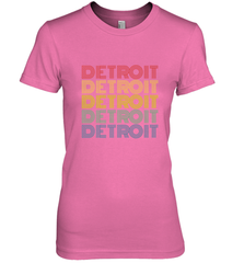 Vintage 1980s Style Detroit Michigan Women's Premium T-Shirt Women's Premium T-Shirt - FordPhuMy