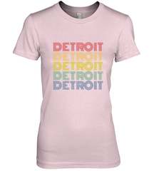 Vintage 1980s Style Detroit Michigan Women's Premium T-Shirt Women's Premium T-Shirt - FordPhuMy