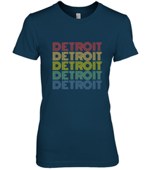 Vintage 1980s Style Detroit Michigan Women's Premium T-Shirt Women's Premium T-Shirt - FordPhuMy