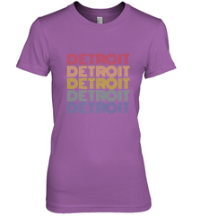 Vintage 1980s Style Detroit Michigan Women's Premium T-Shirt Women's Premium T-Shirt - FordPhuMy