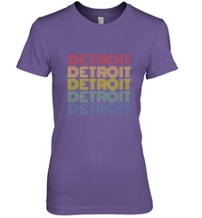 Vintage 1980s Style Detroit Michigan Women's Premium T-Shirt Women's Premium T-Shirt - FordPhuMy
