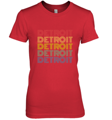 Vintage 1980s Style Detroit Michigan Women's Premium T-Shirt Women's Premium T-Shirt - FordPhuMy