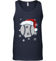 Baseball Ball Christmas Santa Hat Snowflakes Gift  Baseball Men's Tank Top