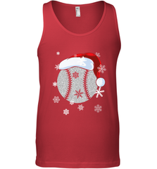 Baseball Ball Christmas Santa Hat Snowflakes Gift  Baseball Men's Tank Top Men's Tank Top - FordPhuMy