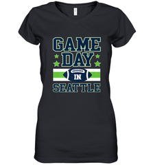NFL Seattle Wa. Game Day Football Home Team Women's V-Neck T-Shirt Women's V-Neck T-Shirt - FordPhuMy