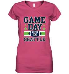 NFL Seattle Wa. Game Day Football Home Team Women's V-Neck T-Shirt Women's V-Neck T-Shirt - FordPhuMy