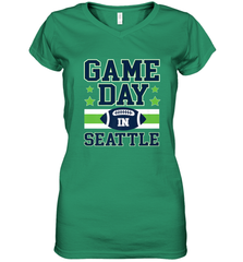 NFL Seattle Wa. Game Day Football Home Team Women's V-Neck T-Shirt Women's V-Neck T-Shirt - FordPhuMy