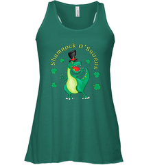 T Rex Dinosaur St. Patrick's Day Irish Funny Women's Racerback Tank Women's Racerback Tank - FordPhuMy