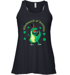 T Rex Dinosaur St. Patrick's Day Irish Funny Women's Racerback Tank Women's Racerback Tank - FordPhuMy