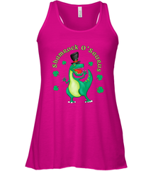 T Rex Dinosaur St. Patrick's Day Irish Funny Women's Racerback Tank Women's Racerback Tank - FordPhuMy