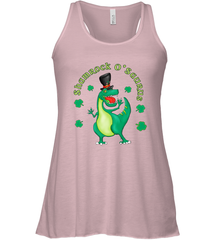 T Rex Dinosaur St. Patrick's Day Irish Funny Women's Racerback Tank Women's Racerback Tank - FordPhuMy