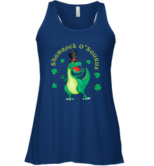 T Rex Dinosaur St. Patrick's Day Irish Funny Women's Racerback Tank Women's Racerback Tank - FordPhuMy