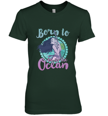 Disney Moana Born To Be In The Ocean Painted Women's Premium T-Shirt Women's Premium T-Shirt - FordPhuMy