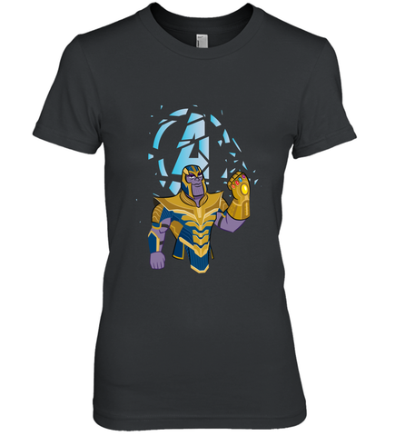 Marvel Avengers Endgame Cartoon Thanos Gauntlet Women's Premium T-Shirt Women's Premium T-Shirt / Black / XS Women's Premium T-Shirt - FordPhuMy