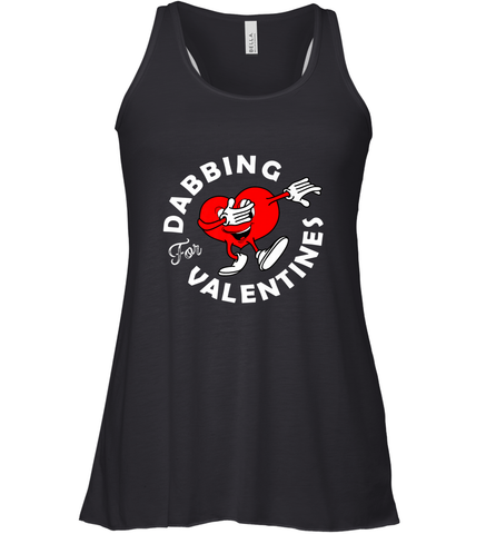 Dabbing Heart For Valentine's Day Art Graphics Heart Gift Women's Racerback Tank Women's Racerback Tank / Black / XS Women's Racerback Tank - FordPhuMy