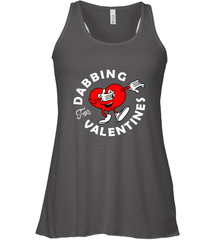 Dabbing Heart For Valentine's Day Art Graphics Heart Gift Women's Racerback Tank Women's Racerback Tank - FordPhuMy