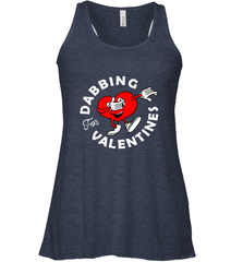 Dabbing Heart For Valentine's Day Art Graphics Heart Gift Women's Racerback Tank Women's Racerback Tank - FordPhuMy