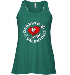 Dabbing Heart For Valentine's Day Art Graphics Heart Gift Women's Racerback Tank Women's Racerback Tank - FordPhuMy