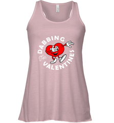 Dabbing Heart For Valentine's Day Art Graphics Heart Gift Women's Racerback Tank Women's Racerback Tank - FordPhuMy