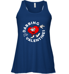 Dabbing Heart For Valentine's Day Art Graphics Heart Gift Women's Racerback Tank Women's Racerback Tank - FordPhuMy