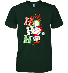 HO HO HO Baseball Santa Hat Christmas Men's Premium T-Shirt Men's Premium T-Shirt - FordPhuMy