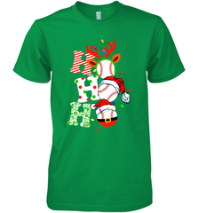 HO HO HO Baseball Santa Hat Christmas Men's Premium T-Shirt Men's Premium T-Shirt - FordPhuMy