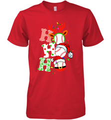 HO HO HO Baseball Santa Hat Christmas Men's Premium T-Shirt Men's Premium T-Shirt - FordPhuMy