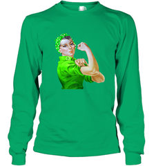 Rosie The Riveter St Patricks Day Long Sleeve T-Shirt Long Sleeve T-Shirt - FordPhuMy