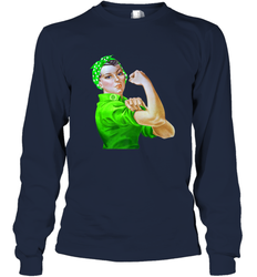 Rosie The Riveter St Patricks Day Long Sleeve T-Shirt