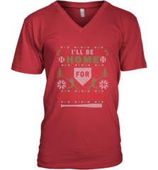 Premium Baseball Ugly Christmas Sweater Pattern Men's V-Neck Men's V-Neck - FordPhuMy