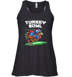 Cool Turkey Bowl _ Funny Thanksgiving Football Player Gift Women's Racerback Tank