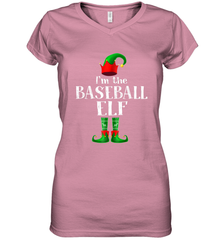 I'm The Baseball Elf Matching Family Pajama Christmas Women's V-Neck T-Shirt Women's V-Neck T-Shirt - FordPhuMy