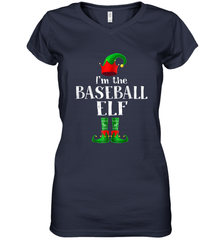 I'm The Baseball Elf Matching Family Pajama Christmas Women's V-Neck T-Shirt Women's V-Neck T-Shirt - FordPhuMy