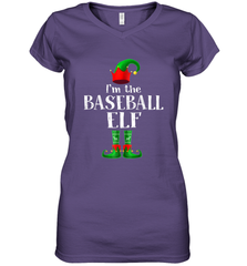 I'm The Baseball Elf Matching Family Pajama Christmas Women's V-Neck T-Shirt Women's V-Neck T-Shirt - FordPhuMy