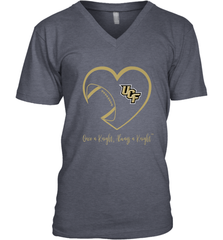UCF Knights Football Inside Heart  Team  Apparel Men's V-Neck Men's V-Neck - FordPhuMy