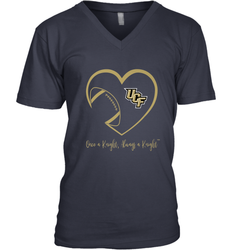 UCF Knights Football Inside Heart  Team  Apparel Men's V-Neck
