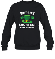 Shortest Leprechaun Funny Family St. Patrick's Day Crewneck Sweatshirt