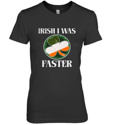 Irish I Was Faster Funny Running St Patricks Day Women's Premium T-Shirt
