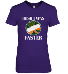 Irish I Was Faster Funny Running St Patricks Day Women's Premium T-Shirt Women's Premium T-Shirt - FordPhuMy