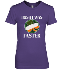 Irish I Was Faster Funny Running St Patricks Day Women's Premium T-Shirt Women's Premium T-Shirt - FordPhuMy