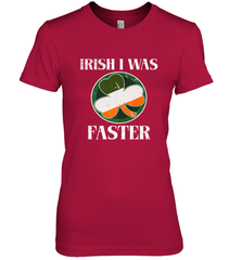 Irish I Was Faster Funny Running St Patricks Day Women's Premium T-Shirt Women's Premium T-Shirt - FordPhuMy