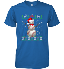 Baseball Snowman Ugly Christmas Ball Santa Pajama Xmas Gifts Men's Premium T-Shirt Men's Premium T-Shirt - FordPhuMy